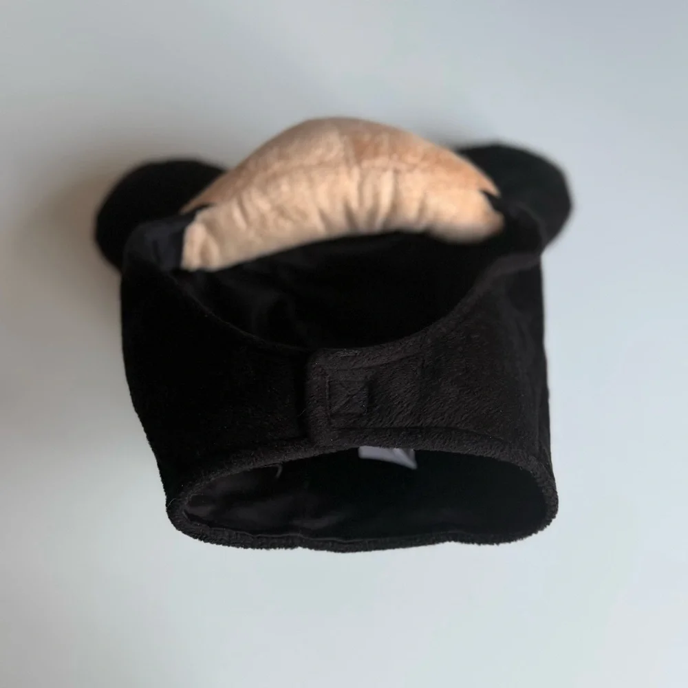 Disney Black and Tan Plush Character Hat Headwear 3T-4T Costume